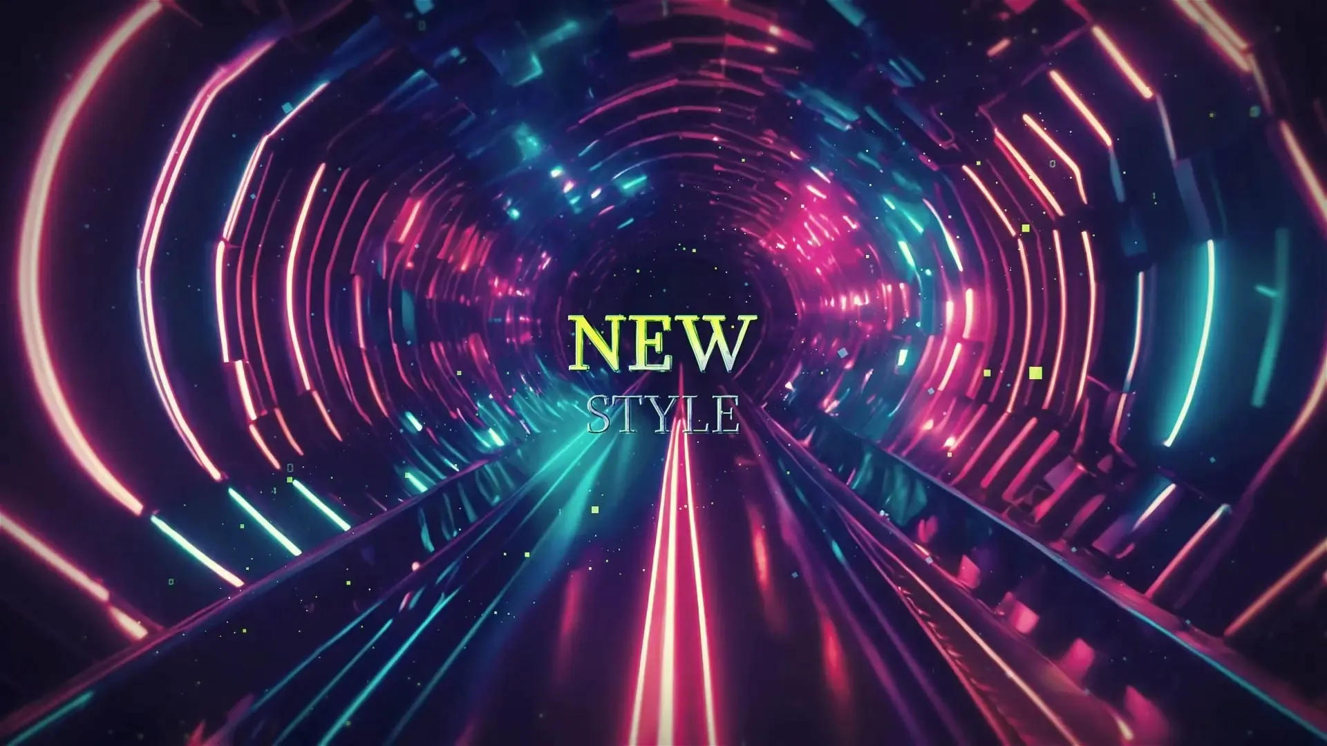 Colorful Neon lights Intro
